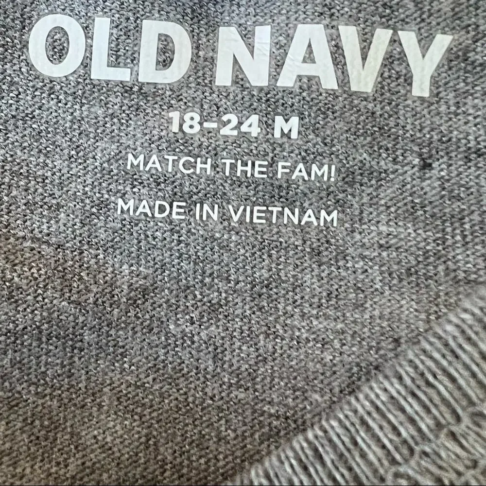 Old Navy Baby Long Sleeve Graphic Logo Bodysuit Sz 18-24M